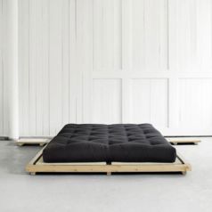 Cama de tela japonesa nórdica, dormitorio principal, cama de tatami, cama  baja de suelo, ciencia y