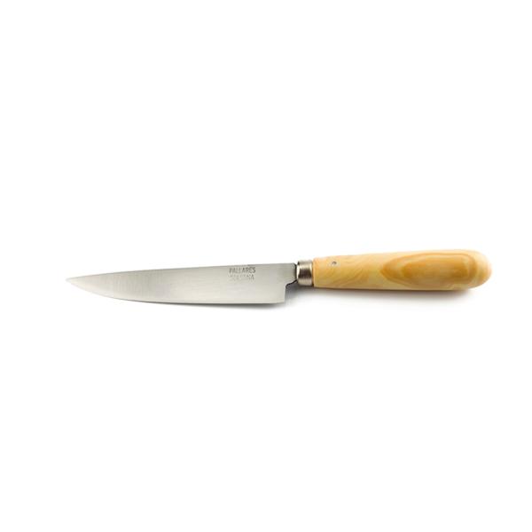 Cuchillo de cocina Pallarès de acero carbono con mango de boj